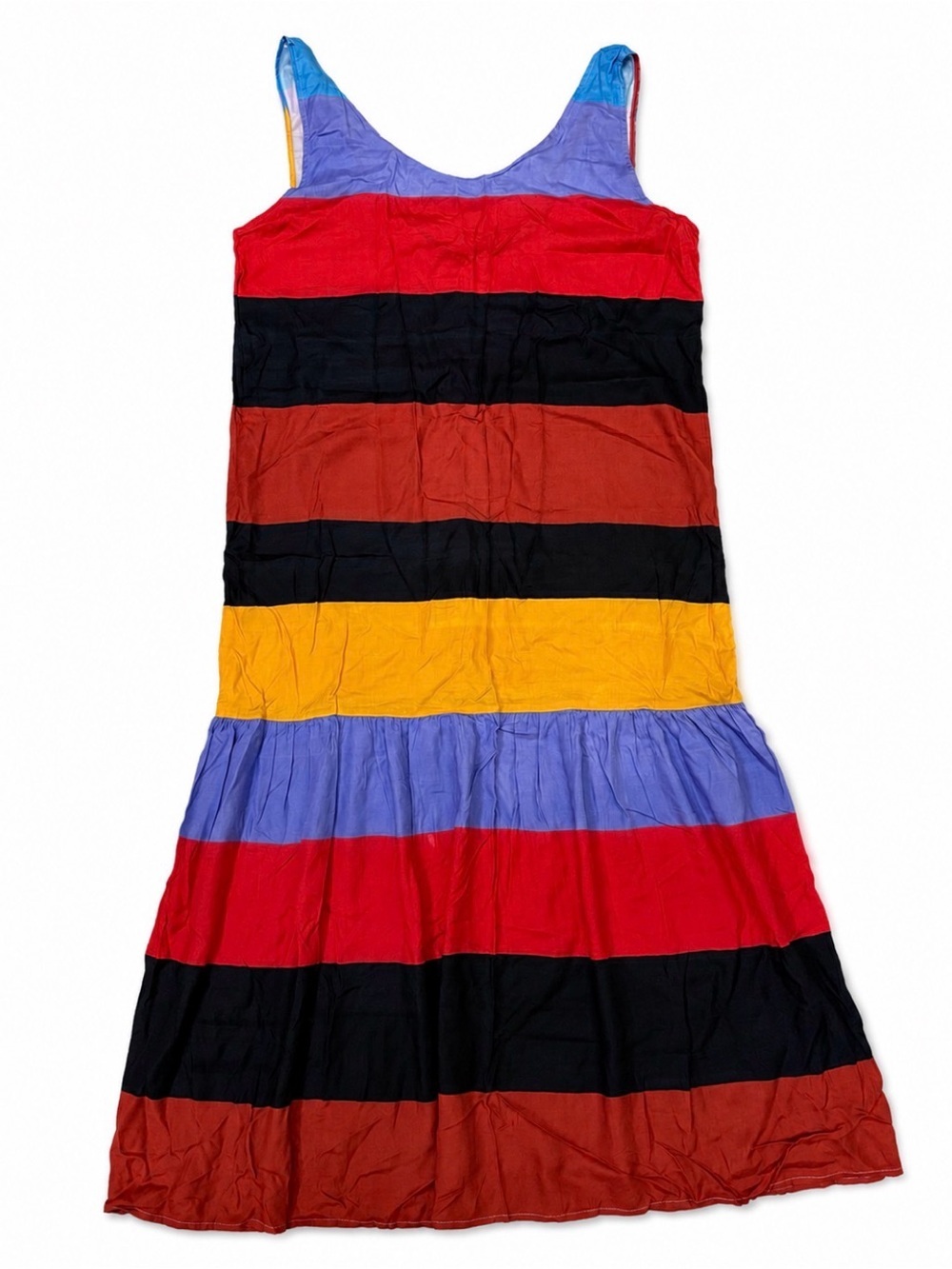 Mara Hoffman Swim XL Colorblock Stripe Cover Up Midi Dress 100% Viscose Resort